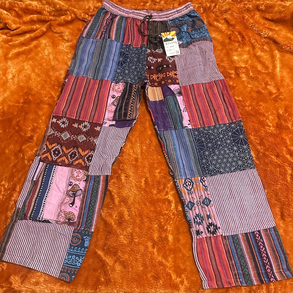 Rising International Striped Patchwork Pants